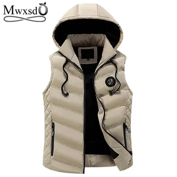 Mwxsd Brand Winter men's Warm sleeveless Vest men cotton hooded jacket male zipper Waistcoat for Autumn male gilet homme
Mwxsd Brand Winter men's Warm sleeveless Vest men cotton hooded jacket male zipper Waistcoat for Autumn male gilet homme