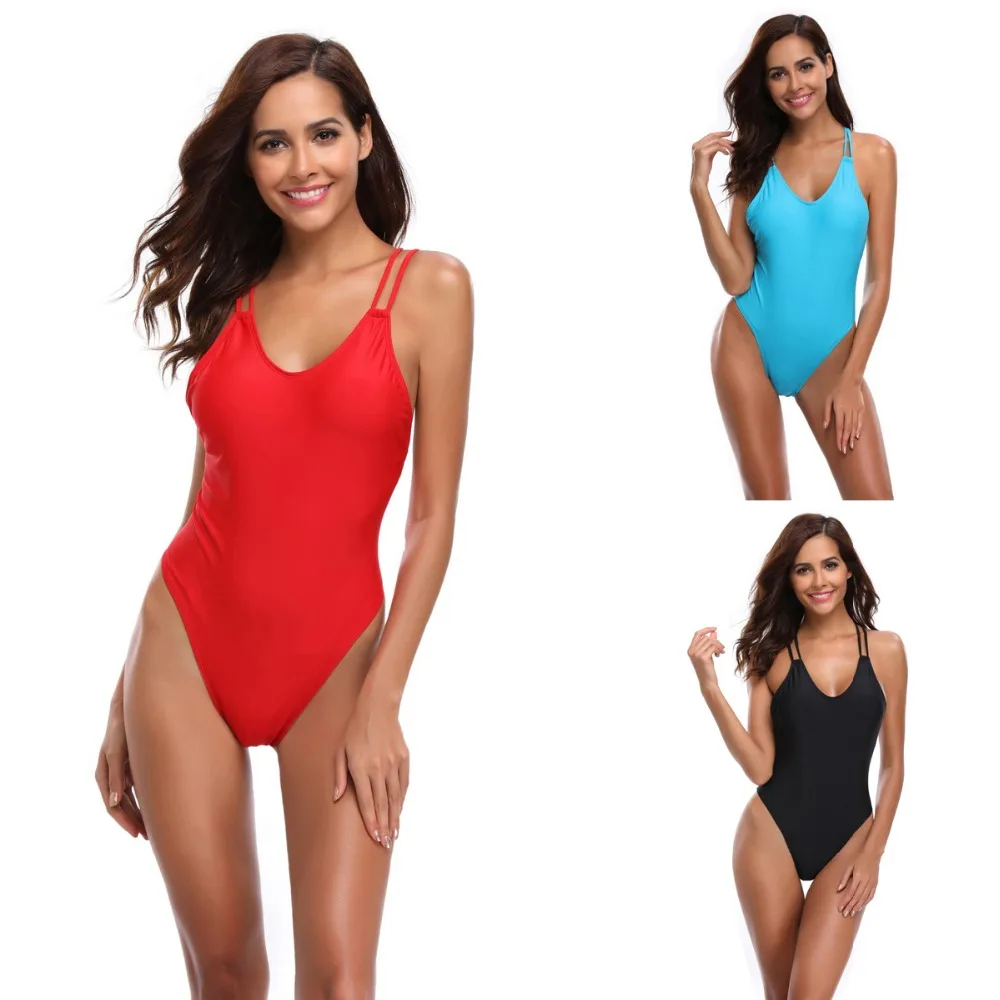OBSSKY Women Retro Monokini Plus Size One Piece Swimsuit Ladies Swimwear Double Bandage at Back Pure Color Red Black & Sky Blue
OBSSKY Women Retro Monokini Plus Size One Piece Swimsuit Ladies Swimwear Double Bandage at Back Pure Color Red Black & Sky Blue