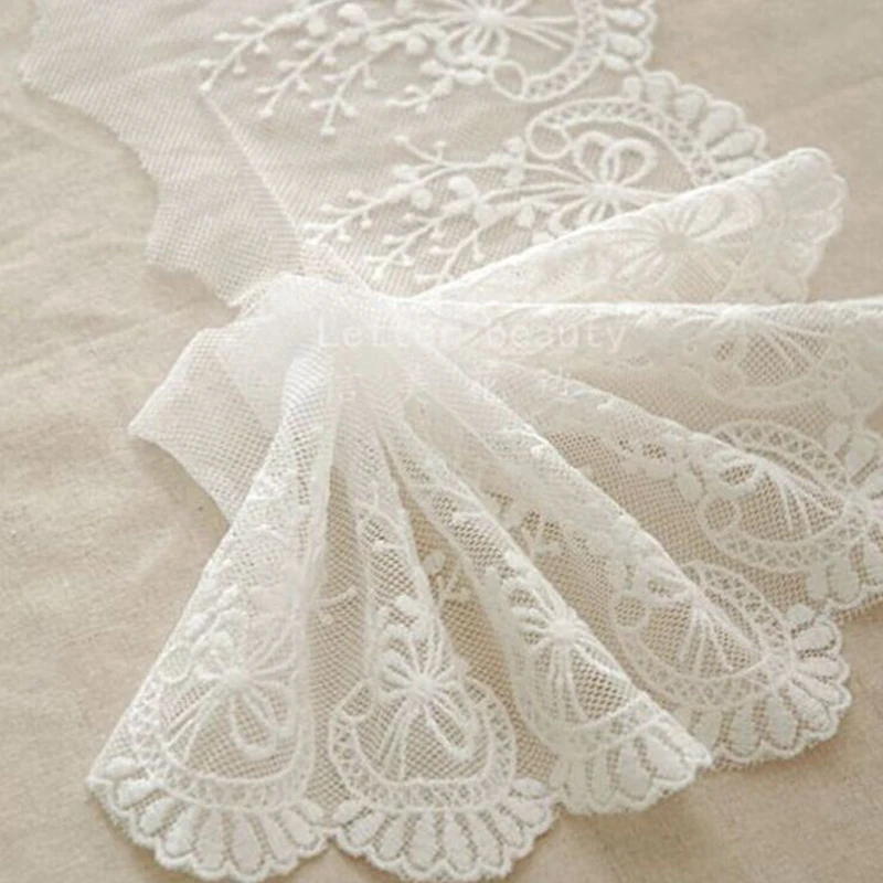 Width:13cm Flower design ivory color lace garment embroidered mesh lace trimming diy accessories
Width:13cm Flower design ivory color lace garment embroidered mesh lace trimming diy accessories