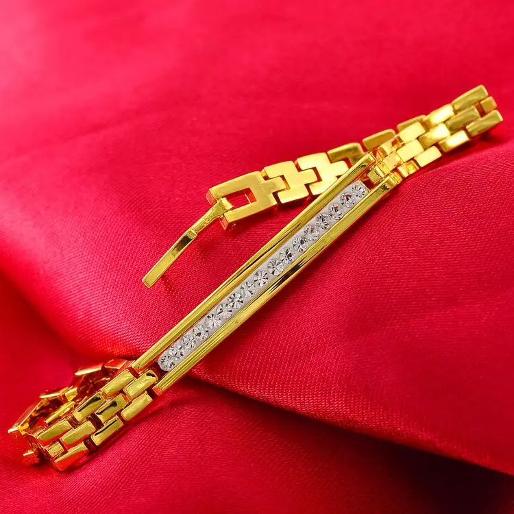 Thin Bracelet Band Yellow Gold Filled Charm Women Bracelet Bangle 7.87" Inlaid Genuine CZ Zircon
Thin Bracelet Band Yellow Gold Filled Charm Women Bracelet Bangle 7.87" Inlaid Genuine CZ Zircon