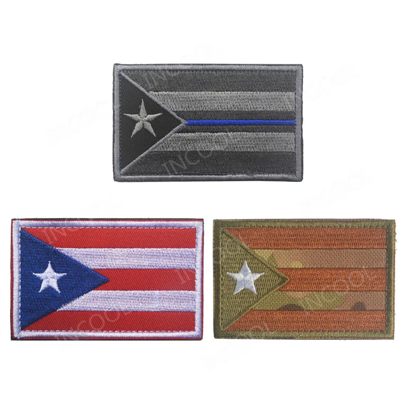 Puerto Rico Flag Embroidery Patch Blue Line Tactical Military Morale Patches Emblem Appliques Embroidered Badges Drop Shipping
Puerto Rico Flag Embroidery Patch Blue Line Tactical Military Morale Patches Emblem Appliques Embroidered Badges Drop Shipping