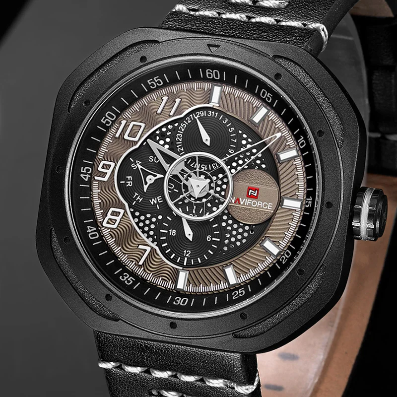 

NAVIFORCE 2019 Luxury Men Watch Top Brand Sports Watches Analog Quartz Date Week Display 30M Waterproof Clock Relogio Masculino