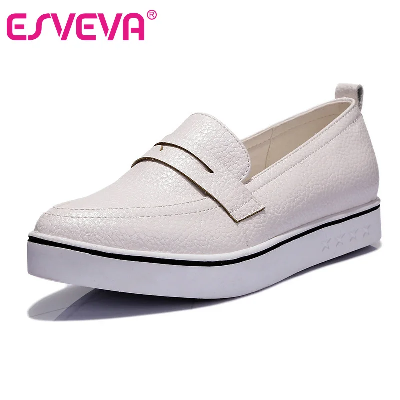 ESVEVA All Match Size 34-40 Fashion White Women Shoes Platform Low Heel Simple Shoes PU Leather Pointed Toe Women Casual Shoes
ESVEVA All Match Size 34-40 Fashion White Women Shoes Platform Low Heel Simple Shoes PU Leather Pointed Toe Women Casual Shoes