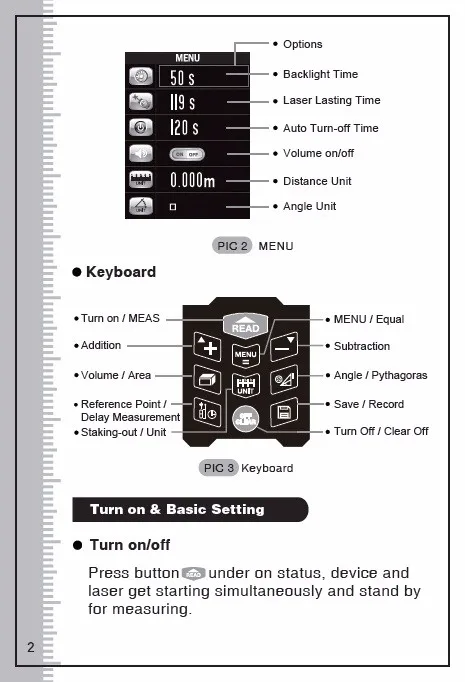 Rechargeable Laser rangefinder Distance meter 120M 80M Angel Ruler Electronic Level With-TFT Lcd Camera Rangefinder