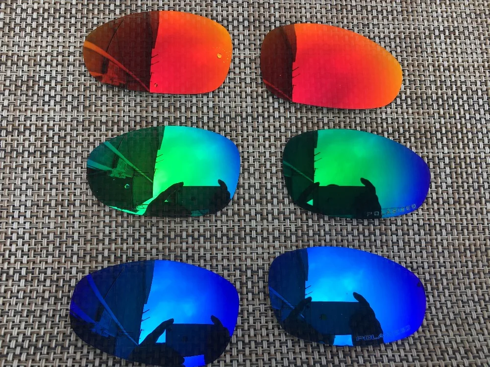 3 Pairs Fire Red & Ice Blue & Jade Green Polarized Replacement Lenses Lens for Juliet Sunglasses
3 Pairs Fire Red & Ice Blue & Jade Green Polarized Replacement Lenses Lens for Juliet Sunglasses