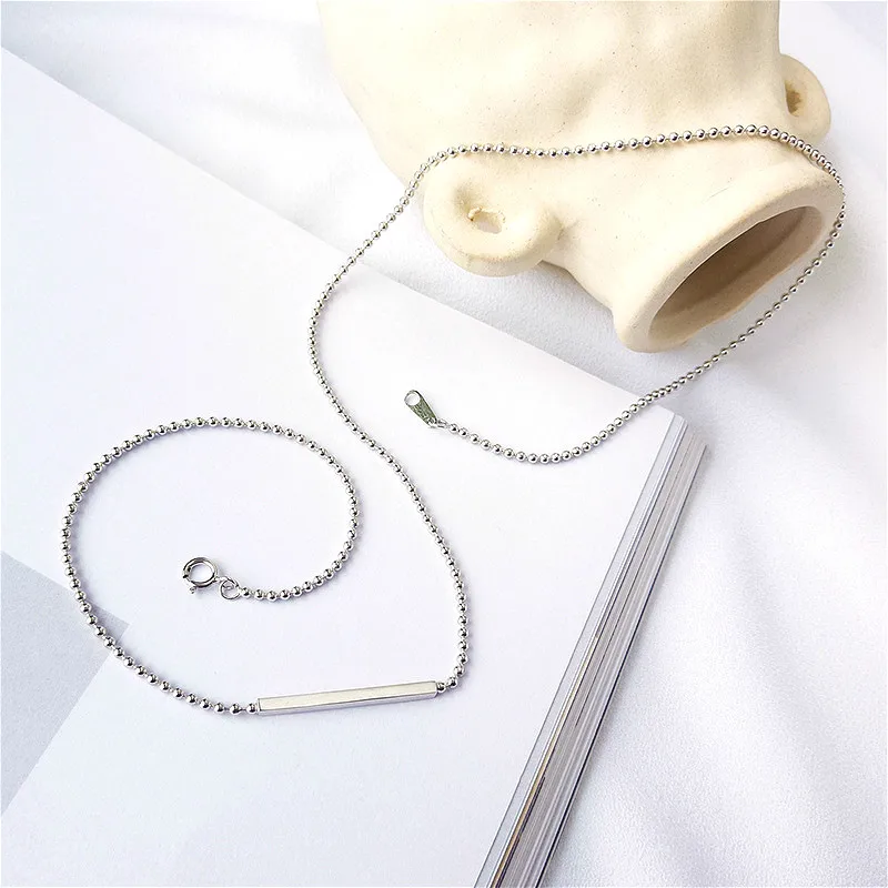 Fengxiaoling 100% Authentic Real 925 Sterling Silver Creative Geometry Pipe Chains Necklaces For Women Fine Elegant Jewelry Gift
Fengxiaoling 100% Authentic Real 925 Sterling Silver Creative Geometry Pipe Chains Necklaces For Women Fine Elegant Jewelry Gift
