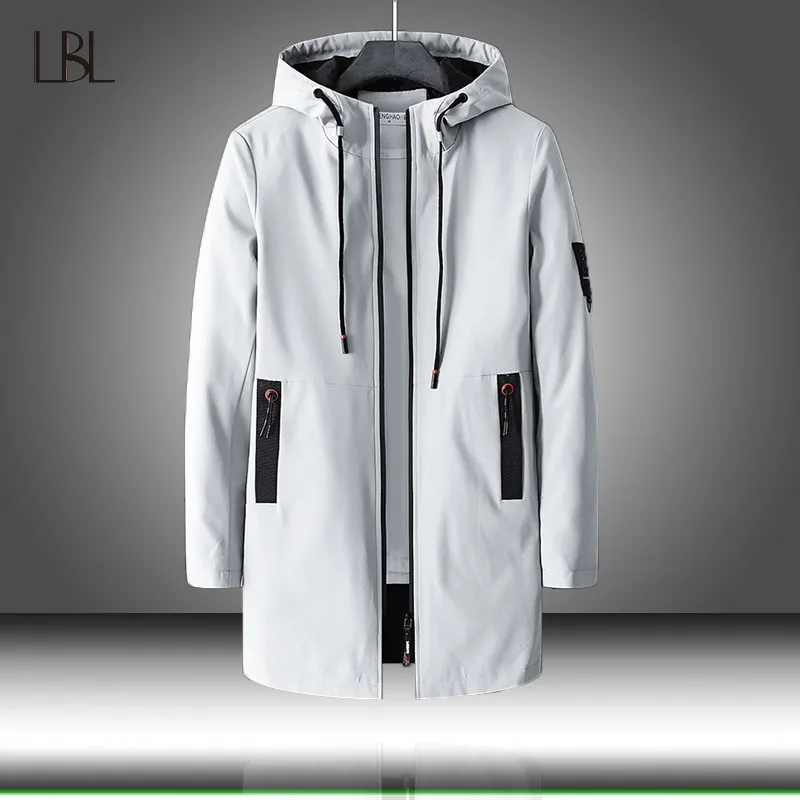 Mens Autumn Casual Long Jacket Trench Coats Men Fashion Hooded Solid Elastic Windbreaker Pocket Trench Jackets Male Clothing
Mens Autumn Casual Long Jacket Trench Coats Men Fashion Hooded Solid Elastic Windbreaker Pocket Trench Jackets Male Clothing