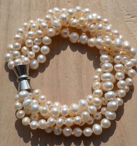 New Arriver Pearl Jewellery,5Rows Natural Freshwater Pearl Bracelet,5-8MM White Color,Perfect Girl Wedding Birthday Party Gift
New Arriver Pearl Jewellery,5Rows Natural Freshwater Pearl Bracelet,5-8MM White Color,Perfect Girl Wedding Birthday Party Gift