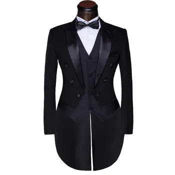 Swallow-Tailored White/Black 3 Pieces (Jacket+Pant+Vent) Shawl Collar Men wedding Suit Bespoke 2017 Terno Masculino mens suits
Swallow-Tailored White/Black 3 Pieces (Jacket+Pant+Vent) Shawl Collar Men wedding Suit Bespoke 2017 Terno Masculino mens suits