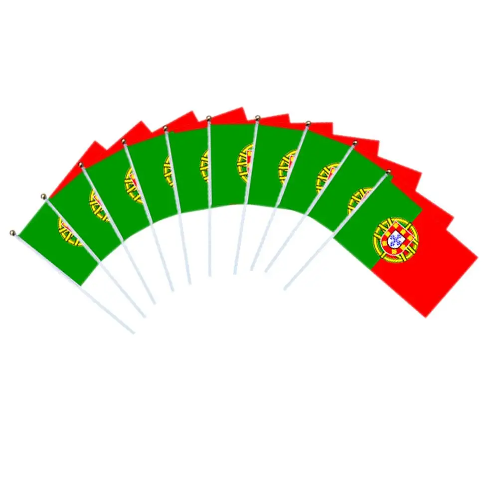 2018 New 10pcs/lot Portugal Hand Flag Portugal Hand Waving National Flag Handheld Portuguese Banners Size 14 * 21cm
2018 New 10pcs/lot Portugal Hand Flag Portugal Hand Waving National Flag Handheld Portuguese Banners Size 14 * 21cm