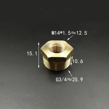 M14*1.5 BSP Female Thread x 3/4" BSP Male Thread Brass Reducer Bushing Reducing Coupler Connector Adapter Pipe Fitting For Water
M14*1.5 BSP Female Thread x 3/4" BSP Male Thread Brass Reducer Bushing Reducing Coupler Connector Adapter Pipe Fitting For Water