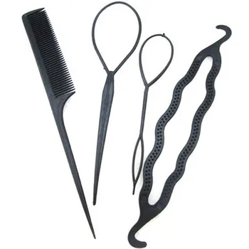Fashion 4pcs Hair Cutter Suit Women Hair Comb Set Twist Styling Clip Stick Bun Maker Braid Tool Professional Hair Accessories
Fashion 4pcs Hair Cutter Suit Women Hair Comb Set Twist Styling Clip Stick Bun Maker Braid Tool Professional Hair Accessories
