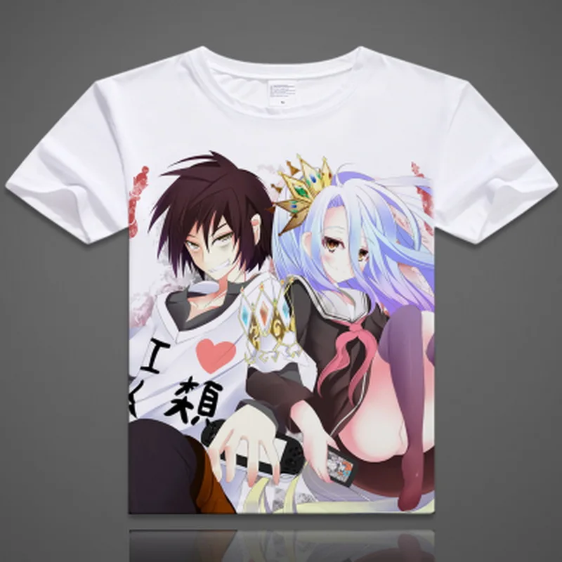 Anime Unisex Tops Tee 3d Print No Game No Life NGNL Sora Shiro Short Sleeve Casual Cosplay T Shirt Camisetas Masculina
Anime Unisex Tops Tee 3d Print No Game No Life NGNL Sora Shiro Short Sleeve Casual Cosplay T Shirt Camisetas Masculina