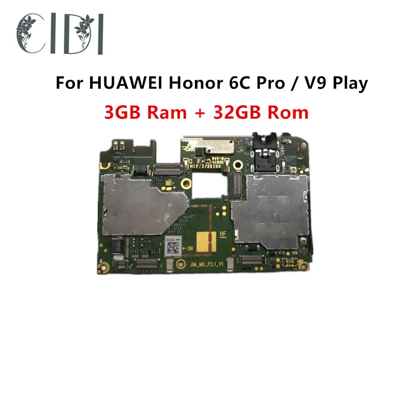 

CIDI Full Working Original Unlocked For HUAWEI Honor 6C Pro / V9 Play 3GB Ram 32GB Rom Motherboard Logic Circuit Board Plate