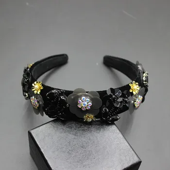 Black Luxury flower Headpieces Queen Baroque Wedding Crystal Bridal Hair Accessories Stylish and exquisite luxury headband 552
Black Luxury flower Headpieces Queen Baroque Wedding Crystal Bridal Hair Accessories Stylish and exquisite luxury headband 552