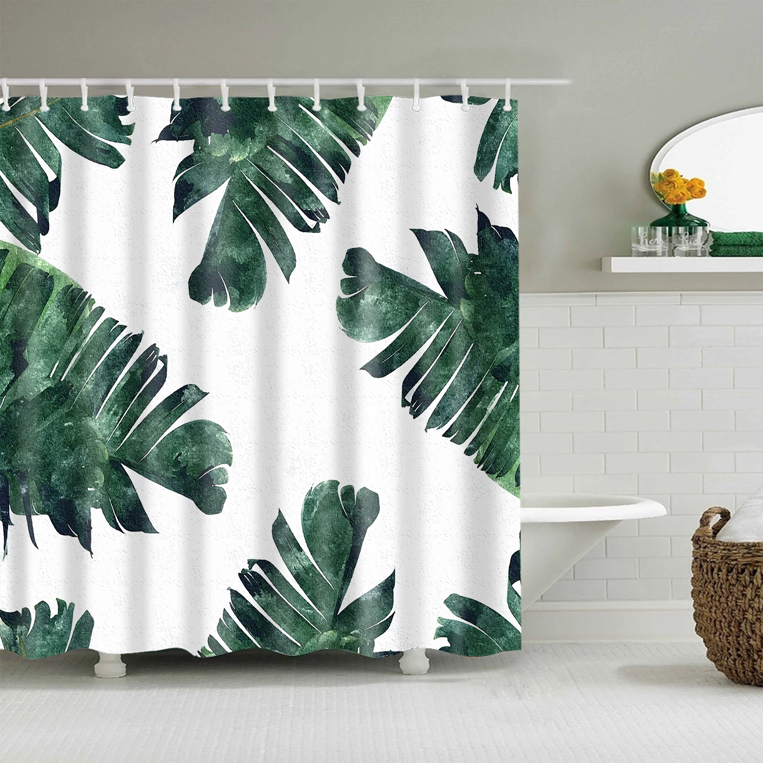 Waterproof Green Season Plants Flowers Single Printing winter shower Curtain Polyester Bathroom Decor cortinas de bano 180x200
Waterproof Green Season Plants Flowers Single Printing winter shower Curtain Polyester Bathroom Decor cortinas de bano 180x200