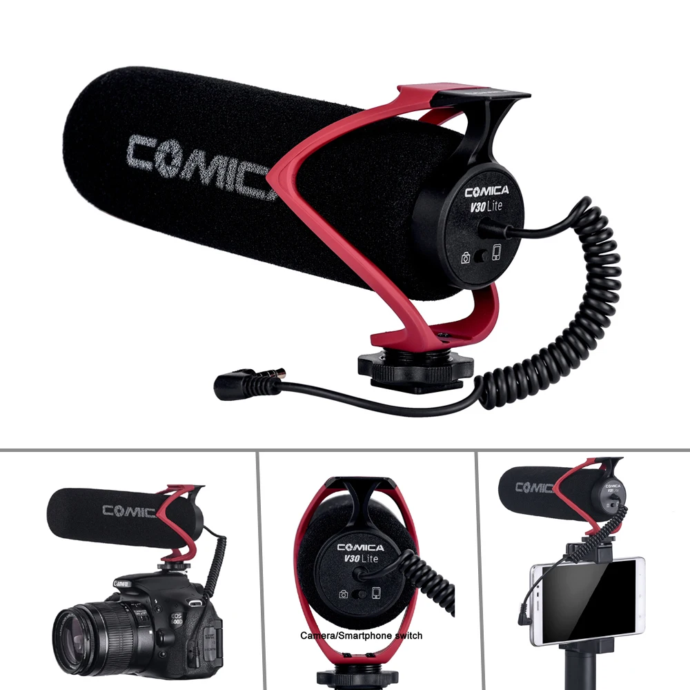COMICA V30 LITE Cardioid Video Conference Microphone Interview MIC w/ Shock-Mount for Canon Nikon Sony Camera Smartphone iPhone
COMICA V30 LITE Cardioid Video Conference Microphone Interview MIC w/ Shock-Mount for Canon Nikon Sony Camera Smartphone iPhone