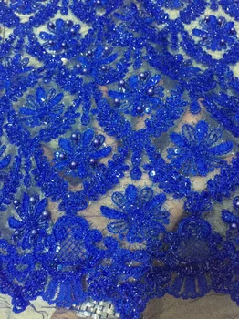 (5yards/pc) high quality royal blue African French net lace fabric with wonderful embroidery and beads sequins for dress FLC59
(5yards/pc) high quality royal blue African French net lace fabric with wonderful embroidery and beads sequins for dress FLC59