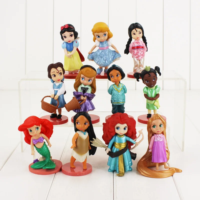 11pcs/lot Princess Figure Toy Snow White Ariel Mermaid Moana Tangled Rapunzel Mulan Cinderella Beauty Model Dolls
11pcs/lot Princess Figure Toy Snow White Ariel Mermaid Moana Tangled Rapunzel Mulan Cinderella Beauty Model Dolls