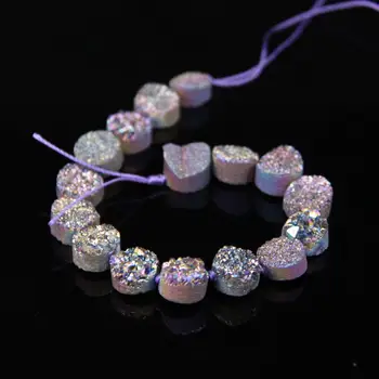 16Pcs/Strand 12mm Titanium Rainbow Flat Round Cabochons Drusy Agates Geode Beads,Quartz Druzy Rough Slab Nugget Pendant Jewelry
16Pcs/Strand 12mm Titanium Rainbow Flat Round Cabochons Drusy Agates Geode Beads,Quartz Druzy Rough Slab Nugget Pendant Jewelry