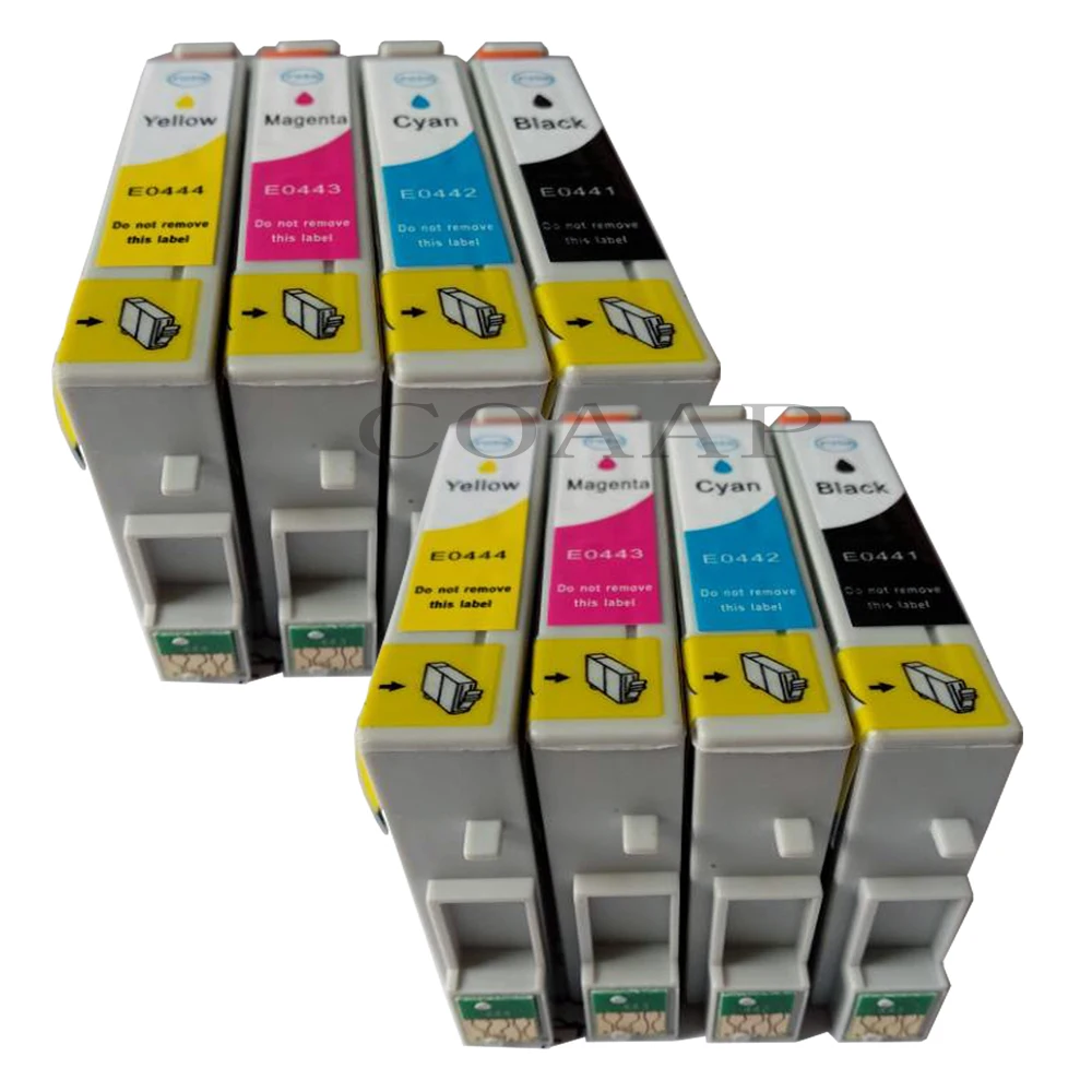 8 Compatible ink cartridges for EPSON T0441 T0442 T0443 T0444 Stylus C64 C66 C68 C86 CX3600 CX3650 CX4600 CX6400 Printer
8 Compatible ink cartridges for EPSON T0441 T0442 T0443 T0444 Stylus C64 C66 C68 C86 CX3600 CX3650 CX4600 CX6400 Printer