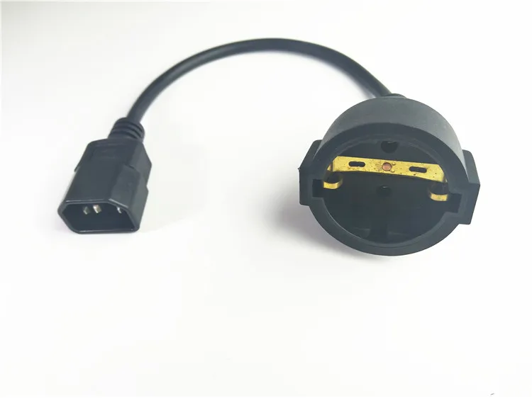 IEC 320 C14 Male to Europe Schuko Female Socket Short Adapter Cable For UPS PDU About 30CM,EURO UPS/PDU Power Cord
IEC 320 C14 Male to Europe Schuko Female Socket Short Adapter Cable For UPS PDU About 30CM,EURO UPS/PDU Power Cord