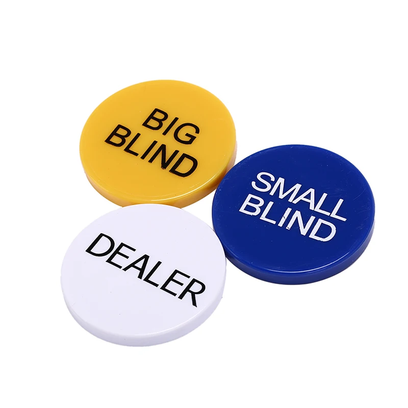 3pcs 5cm Durable Small Blind+Big Blind+Dealer Button Set for Party Casino Poker Card Game Props
3pcs 5cm Durable Small Blind+Big Blind+Dealer Button Set for Party Casino Poker Card Game Props