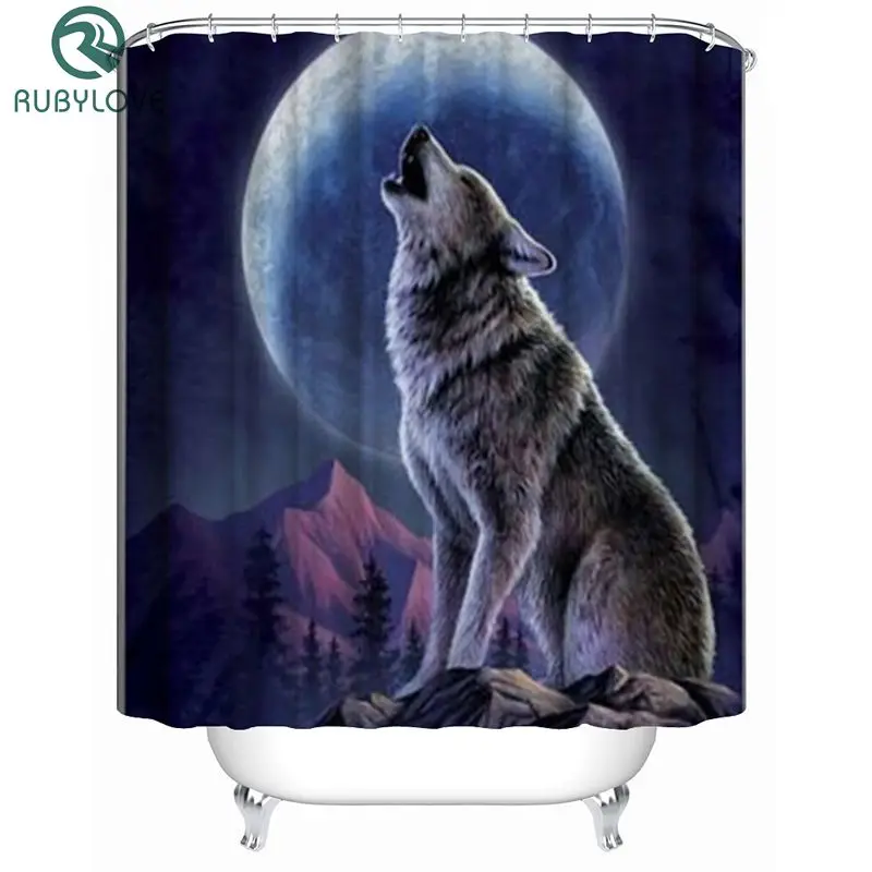 Wolf Waterproof Shower Curtain Waterproof Polyester Fabric Bath Bathing Bathroom Curtains With 12 Hooks For Home Decorations
Wolf Waterproof Shower Curtain Waterproof Polyester Fabric Bath Bathing Bathroom Curtains With 12 Hooks For Home Decorations