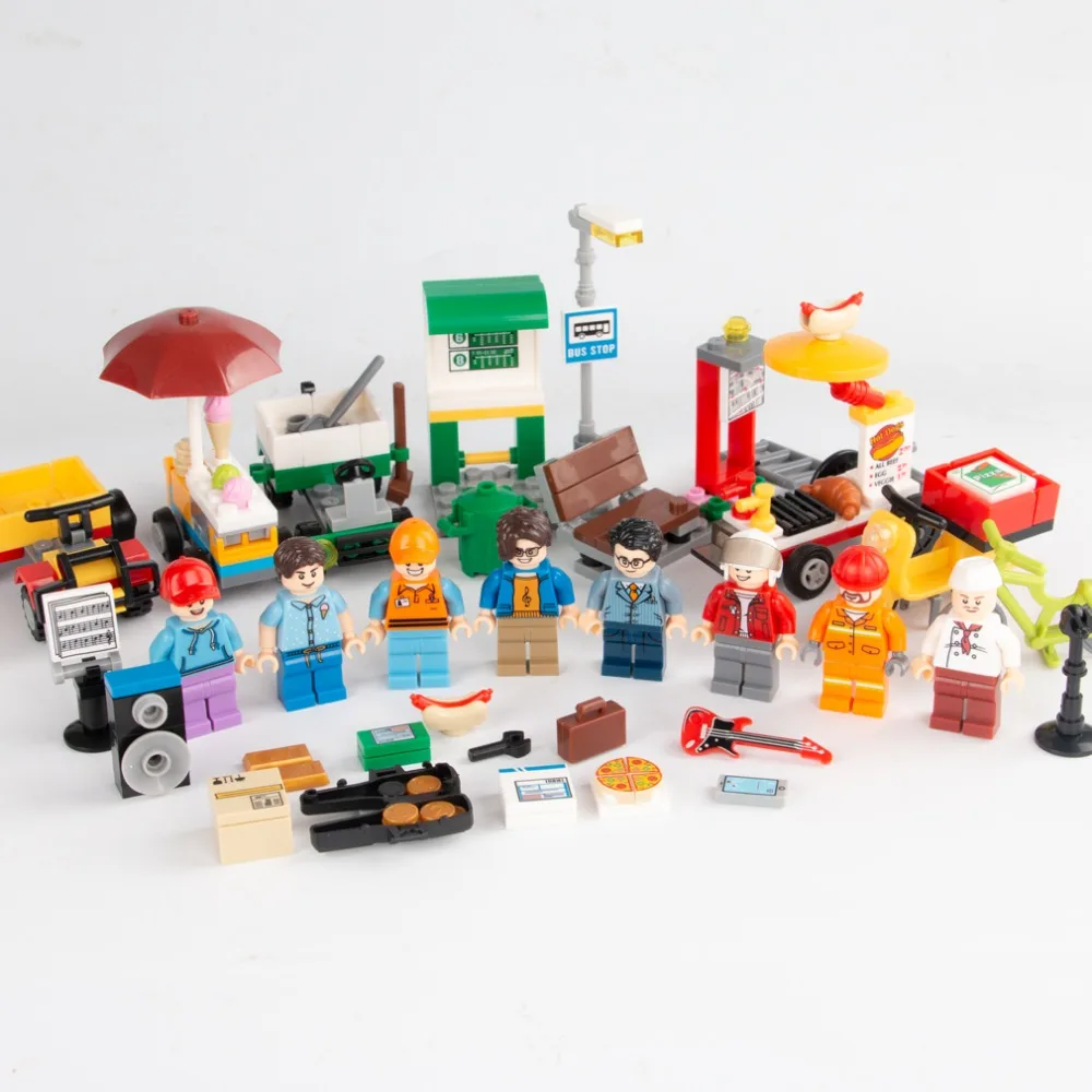 City Minifigs Accessory Building Blocks Bricks Garden Parts Blocks Bus Stop Model Ice Cream Truck Singer Figures Food Blocks
City Minifigs Accessory Building Blocks Bricks Garden Parts Blocks Bus Stop Model Ice Cream Truck Singer Figures Food Blocks