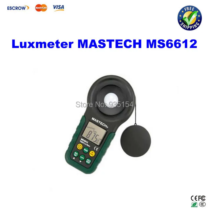 MASTECH MS6612 High Precise Luxmeter, lux meter illuminance meter Foot Candle Auto Range LUX MAX 20,000