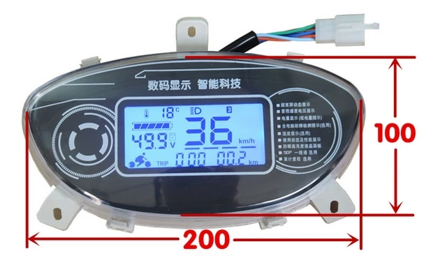 12-110v LCD display speedometer instrument for electric scooter motorcycle ATV tricycle voltage battery indicator dashboard
12-110v LCD display speedometer instrument for electric scooter motorcycle ATV tricycle voltage battery indicator dashboard