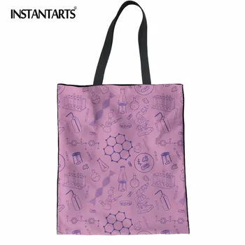 INSTANTARTS Science Teacher Design Women Linen Tote Bag Durable Foldable Canvas Shopping Bag Large Beach Handbag Female Ladies
INSTANTARTS Science Teacher Design Women Linen Tote Bag Durable Foldable Canvas Shopping Bag Large Beach Handbag Female Ladies