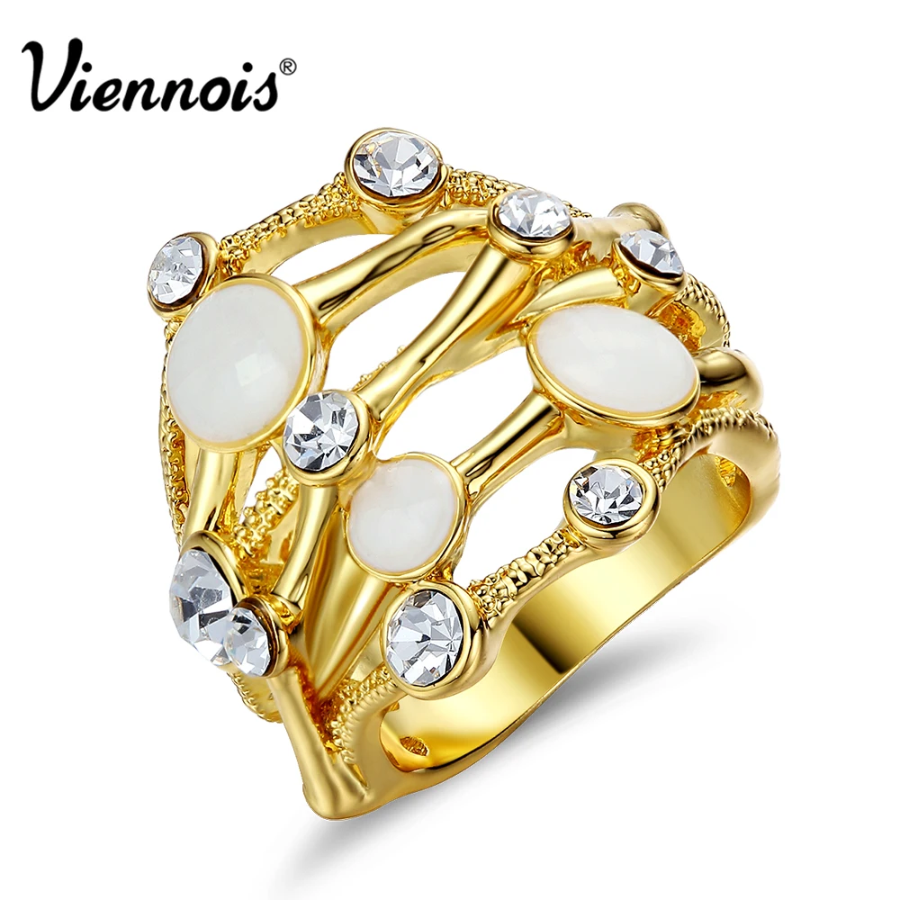 Viennois New Wide Finger Rings for Woman White Shell Pieces Rhinestone Stack Size Rings Hollow Female Party Rings Brand Jewelry
Viennois New Wide Finger Rings for Woman White Shell Pieces Rhinestone Stack Size Rings Hollow Female Party Rings Brand Jewelry
