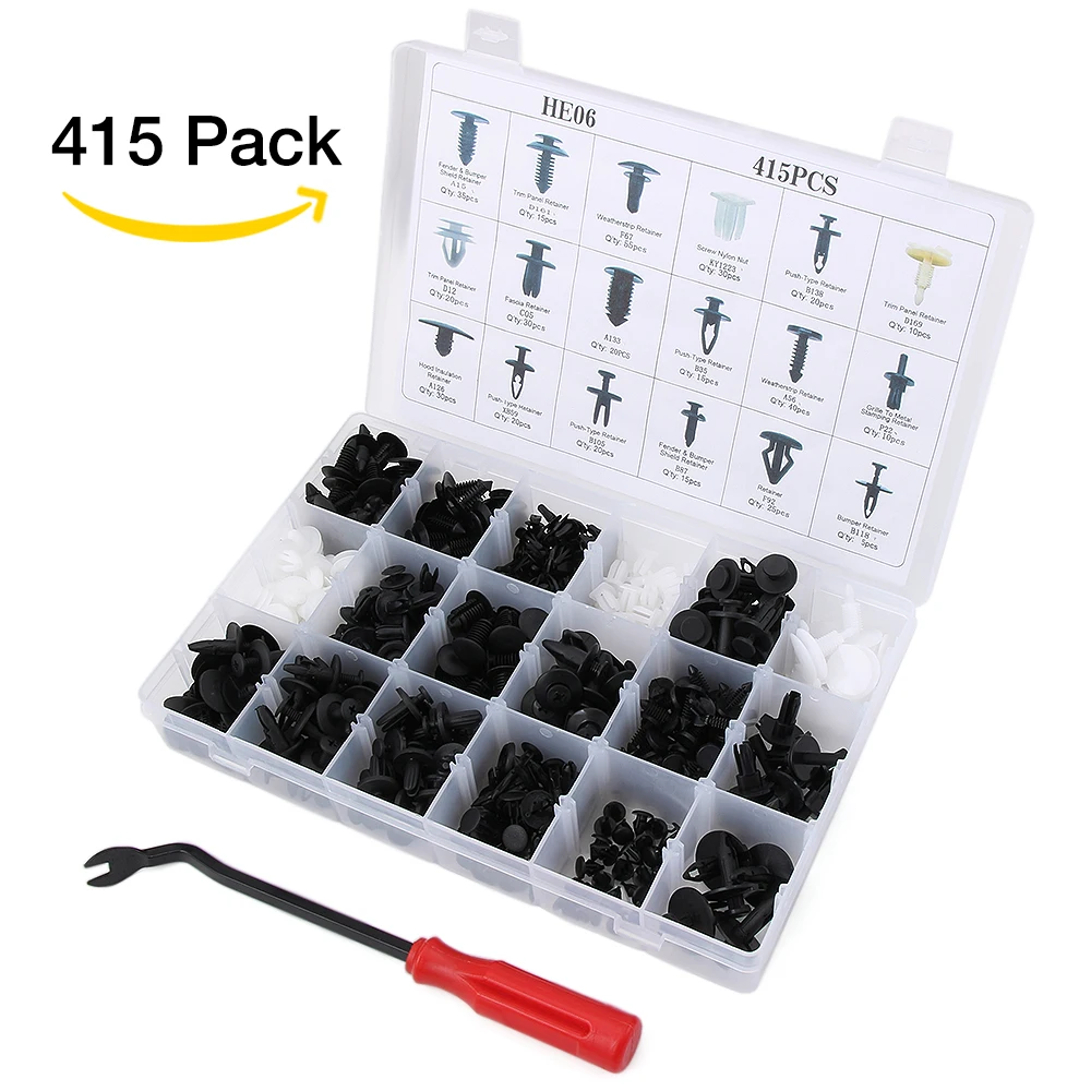 415Pcs Car Auto Push Pin Rivet Trim For Audi A4 B5 B6 B8 A6 C5 A3 A5 Q5 Q7 For BMW E46 E39 E90 E36 E60 E34 E30 F30 F10 X5 E53 X3
415Pcs Car Auto Push Pin Rivet Trim For Audi A4 B5 B6 B8 A6 C5 A3 A5 Q5 Q7 For BMW E46 E39 E90 E36 E60 E34 E30 F30 F10 X5 E53 X3