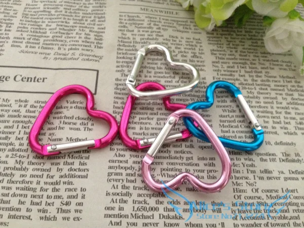 50 Pcs/ Lot Cute Love mini Heart Shaped Aluminum Alloy Locking Mounting Carabiner Snaphook Hook Holder 38*40mm S size
50 Pcs/ Lot Cute Love mini Heart Shaped Aluminum Alloy Locking Mounting Carabiner Snaphook Hook Holder 38*40mm S size