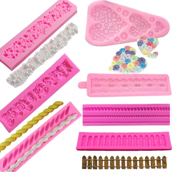 1PC 3D Pearls Strip Rose Flower Embossed Heart Buttons Ropes Garden Fence Silicone Chocolate Fondant Molds Cake Decorating Tools
1PC 3D Pearls Strip Rose Flower Embossed Heart Buttons Ropes Garden Fence Silicone Chocolate Fondant Molds Cake Decorating Tools
