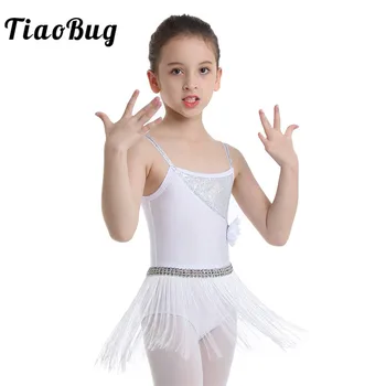 TiaoBug Kids Girls Shiny Sequins Tassels Latin Dance Dress Elastic Straps Rumba Salsa Tango Leotard Children Stage Dance Costume
TiaoBug Kids Girls Shiny Sequins Tassels Latin Dance Dress Elastic Straps Rumba Salsa Tango Leotard Children Stage Dance Costume
