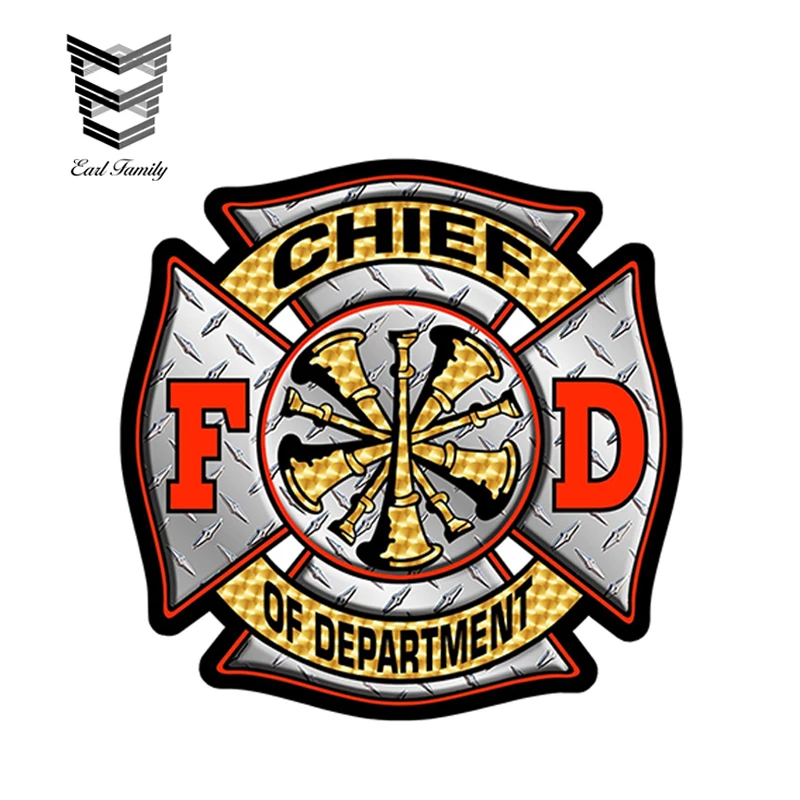 EARLFAMILY 13cm x 13cm Firefighter Decal - Chief Of Department Diamond Maltese Sticker DIY Car Window Body Decals
EARLFAMILY 13cm x 13cm Firefighter Decal - Chief Of Department Diamond Maltese Sticker DIY Car Window Body Decals