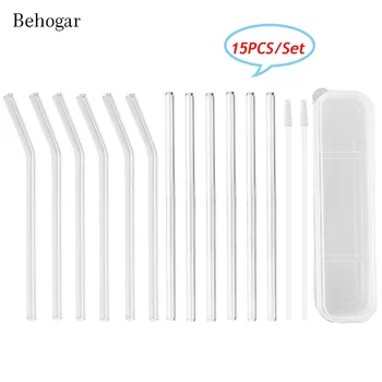 Behogar 6pcs Reusable Clear Straight Drinking Glass Straws +6pcs Bent Straws+2pcs Cleaning Brushes for Cold Bevarage Coffee
Behogar 6pcs Reusable Clear Straight Drinking Glass Straws +6pcs Bent Straws+2pcs Cleaning Brushes for Cold Bevarage Coffee