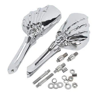 Chrome Motorcycle 3D Skull Claw Black Skeleton Rear View Mirrors 8mm 10mm Pair For Honda Yamaha Suzuki Kawasaki Harley Cruisers
Chrome Motorcycle 3D Skull Claw Black Skeleton Rear View Mirrors 8mm 10mm Pair For Honda Yamaha Suzuki Kawasaki Harley Cruisers