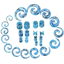 Kit Medidor de Acrílico Sprial Fanpeijy Afila Plugs Túneis 14g-00g Ear Alongamento Kit Brincos Gauges Screw Flesh túnel Piercings(China)