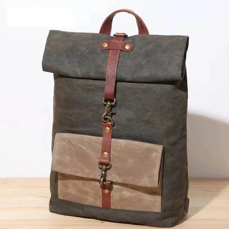 Designer Canvas Leather Backpacks For Men Large Capacity Traveling Rucksacks Vintage Waterproof Computer Laptop Backpack Bag
Designer Canvas Leather Backpacks For Men Large Capacity Traveling Rucksacks Vintage Waterproof Computer Laptop Backpack Bag