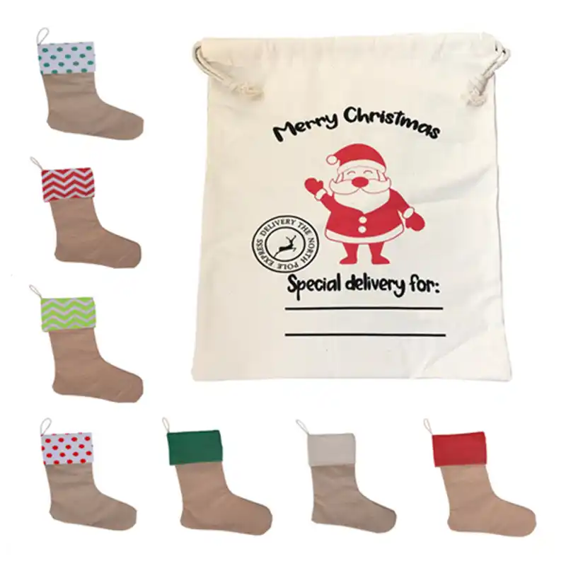 new year gift 2019 santa sack stocking christmas santa claus bag