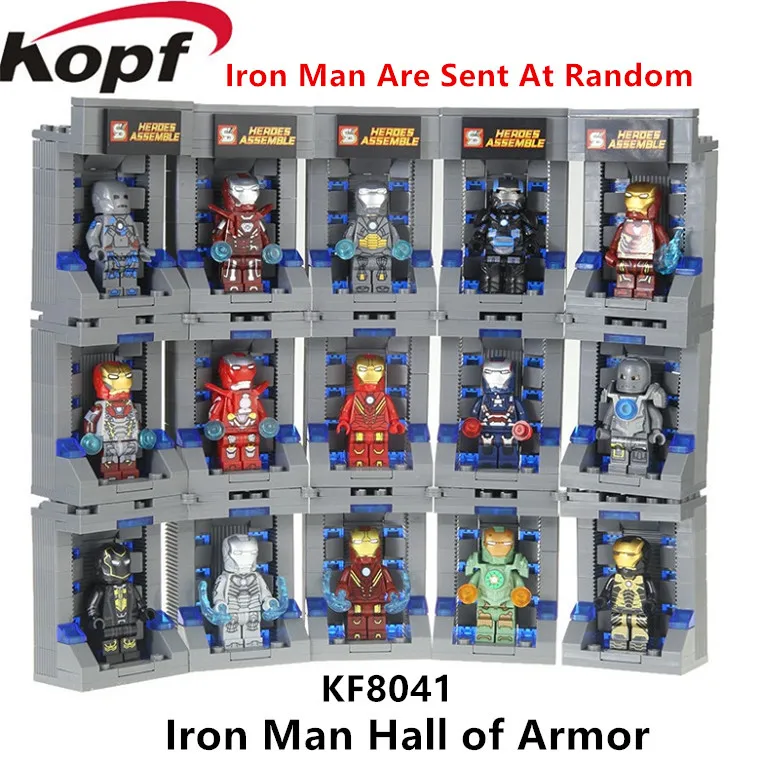 SY1169-1 Super Heroes Figures Iron Man Hall of Armor Invincible Building Blocks Action Assemble Model For Children Toys Gift
SY1169-1 Super Heroes Figures Iron Man Hall of Armor Invincible Building Blocks Action Assemble Model For Children Toys Gift