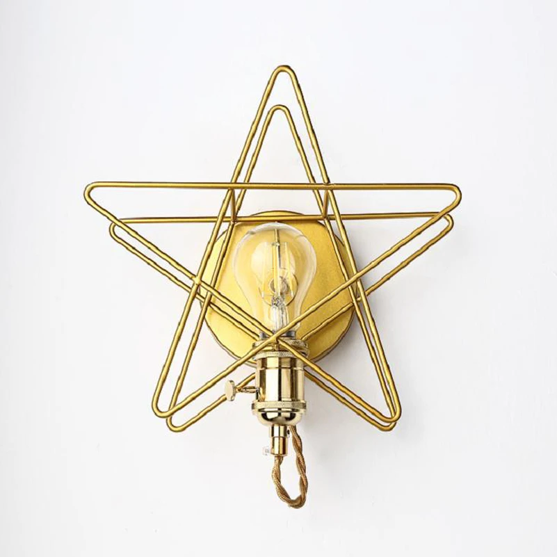 Liser Golden five pointed star Bedside lamp modern fashion Bedroom wall lamp Iron Aisle corridor decoration
Liser Golden five pointed star Bedside lamp modern fashion Bedroom wall lamp Iron Aisle corridor decoration