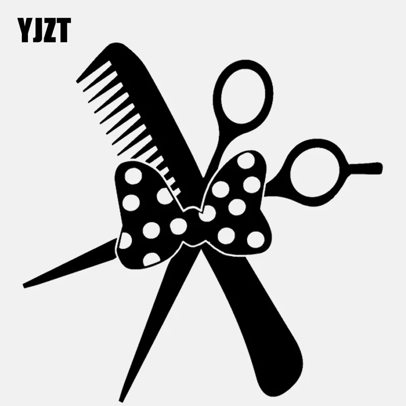 YJZT 13CM*13CM Scissor Comb Bow Hair Stylist Vinyl High Quality Car Sticker C22-0231
YJZT 13CM*13CM Scissor Comb Bow Hair Stylist Vinyl High Quality Car Sticker C22-0231