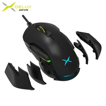 Delux M627 Wired Wireless RG Dual Mode Gaming Mouse PMW3389 Sensor 8 Buttons 16000 DPI Both Hand Mice With DIY Side Wings
Delux M627 Wired Wireless RG Dual Mode Gaming Mouse PMW3389 Sensor 8 Buttons 16000 DPI Both Hand Mice With DIY Side Wings