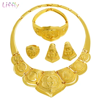 Dubai Luxury Wedding 24 Gold Jewelry Sets Charm Women Christmas Necklace Bracelet Earrings Bridal Exquisite Accessories
Dubai Luxury Wedding 24 Gold Jewelry Sets Charm Women Christmas Necklace Bracelet Earrings Bridal Exquisite Accessories