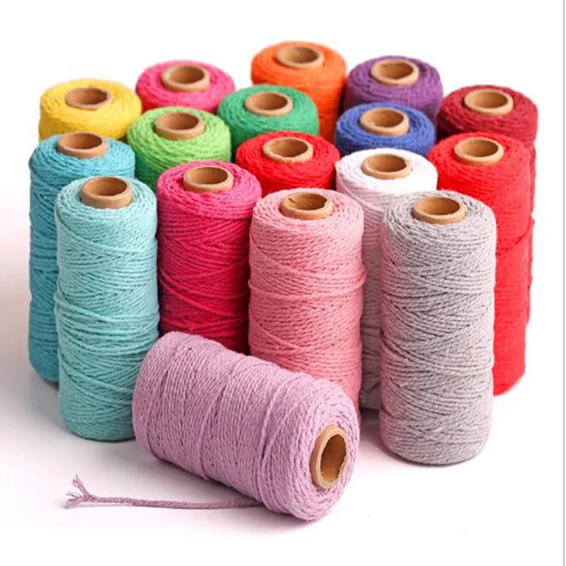 100 Yards Twisted Macrame Cord Sewing Thread Handmade Artisan String 19 Colors Rope Craft Cotton Cords DIY Wedding Decor Supply
100 Yards Twisted Macrame Cord Sewing Thread Handmade Artisan String 19 Colors Rope Craft Cotton Cords DIY Wedding Decor Supply