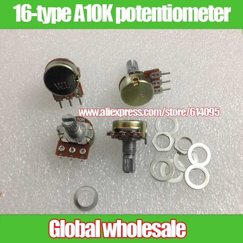 10pcs sound volume potentiometer 16-type A10K single potentiometer / handle length 15MM flower axis
10pcs sound volume potentiometer 16-type A10K single potentiometer / handle length 15MM flower axis